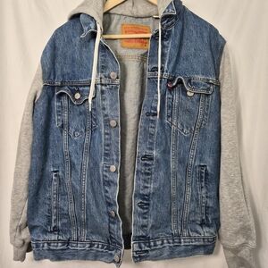 Levi Strauss Hybrid Hooded Trucker Jacket Denim XL